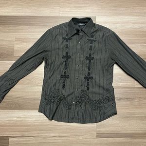 Fender affliction like button long sleeve shirt